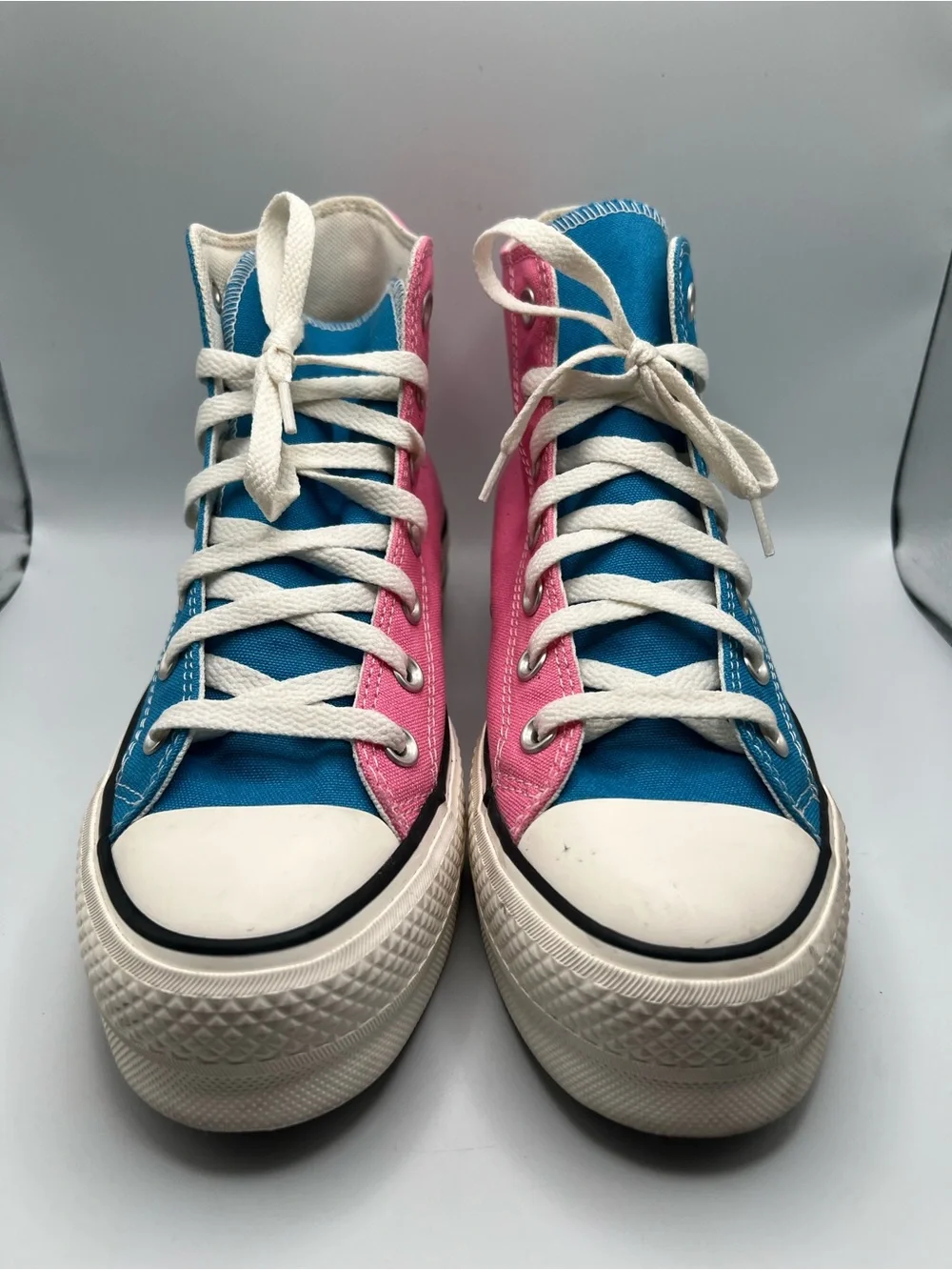 Converse Chuck Taylor All Star Lift Platform Hi Blue Pink Sneakers Women’s Sz 8